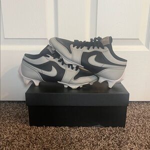 Nike Air Jordan 1 Low TD Shadow 2.0 Grey Football Cleat